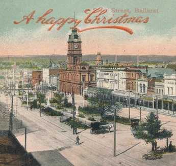 Postcard showing Sturt Street Ballarat looking Southwest c1901-05 (detail), Accession Number: 2014.2074. Ballarat Historical Society Collection. Reproduced with permission.