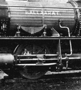 Detail of a photograph of The Ballaarat steam engine at Victoria Foundry. In Weston Bate, 'Lucky City : the first generation at Ballarat, 1851-1901’